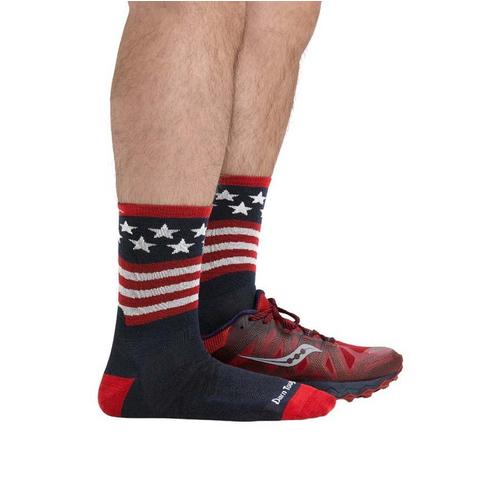 Men's Darn Tough Patriot Micro Ultra-Lightweight Crew Running Socks - Primary Image