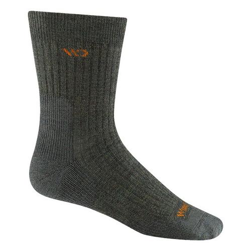 Men's Wide Open Solid Cushioned Micro Medium Cushion Crew Hiking Socks - Primary Image