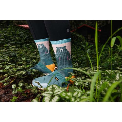 Women's Darn Tough Bear Town Lightweight Cushioned Micro Crew Hiking Socks - Primary Image