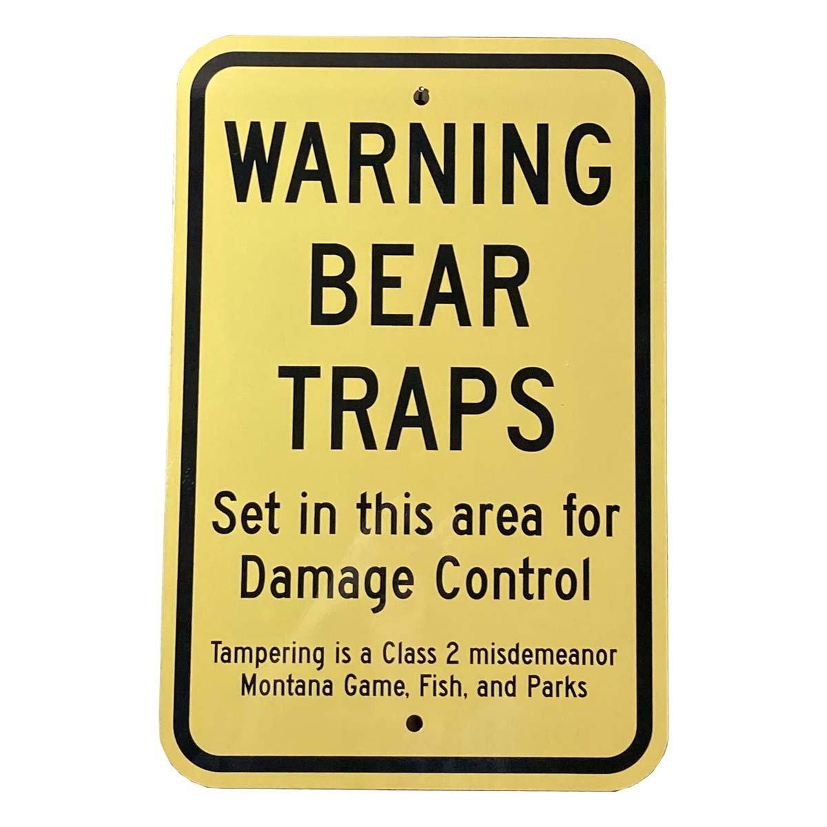 Montana Bear Trap Warning Sign - CCC Outdoors