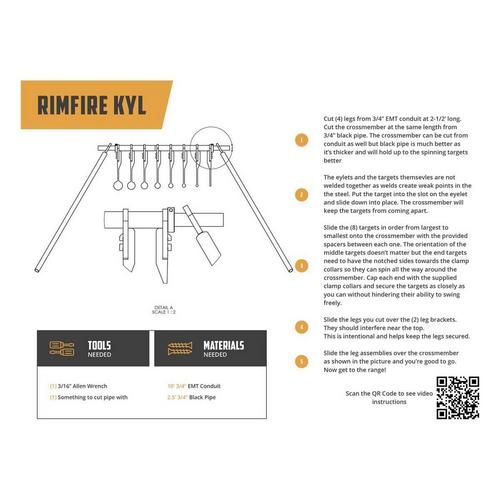 Atlas Target Works Know Your Limits KYL Rimfire Target with Leg Stand - Primary Image
