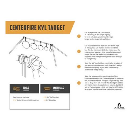 Atlas Target Works Know Your Limits KYL 3/8" Centerfire 4"-12" 3/8" Steel Targets - Primary Image