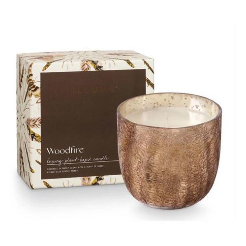 ILLUME Woodfire Boxed Crackle Glass Large Jar Candle - Primary Image