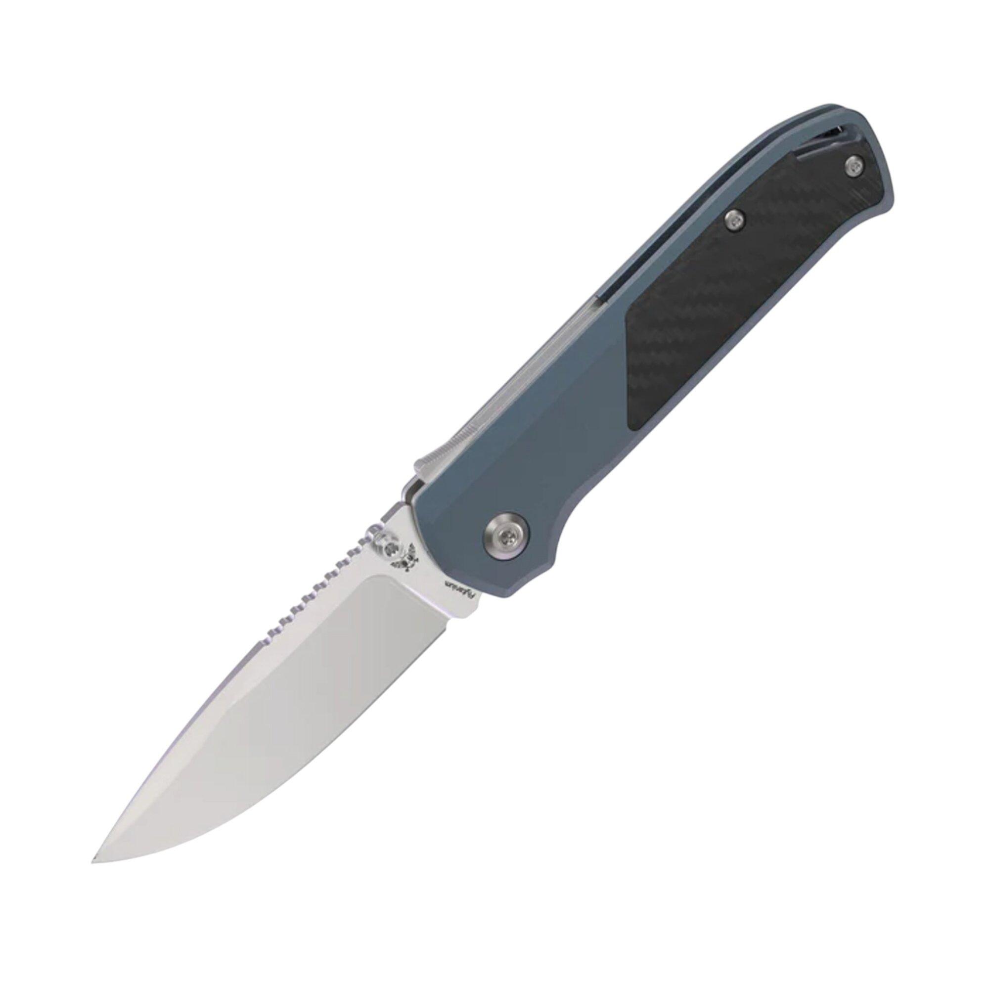 Flytanium Arcade Blue Carbon Stonewashed Folding Pocket Knife - Flytanium
