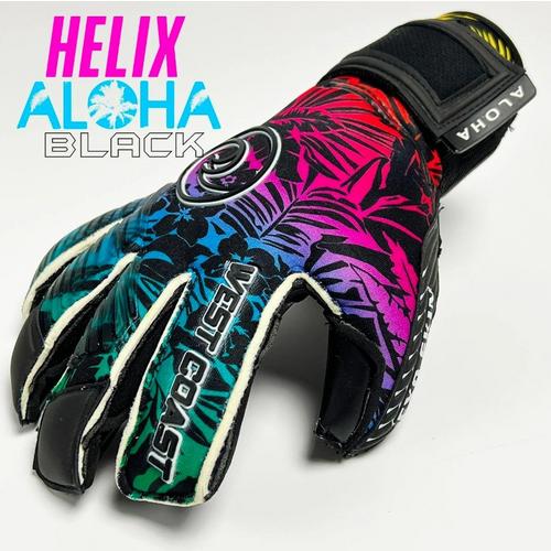 West Coast Helix Aloha Black Soccer Goalkeeper Gloves - Primary Image
