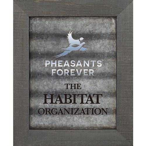 Pheasants Forever Framed Tin Sign - Primary Image