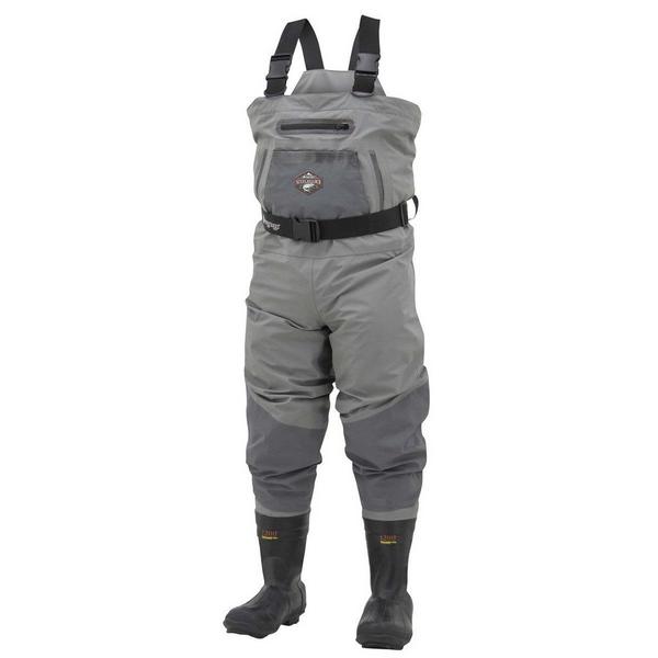 Men's Frogg Toggs SteelHeader Reinforced Nylon Insulated BF Felt Waders Adult 7 Slate/Gray