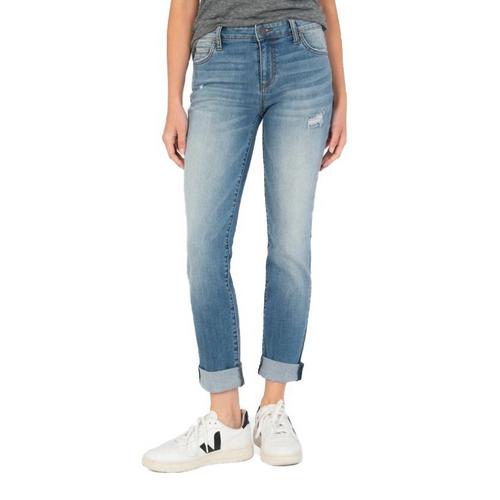 Women's KUT from the Kloth Catherine Boyfriend Loose Fit Straight Ankle Jeans - Primary Image