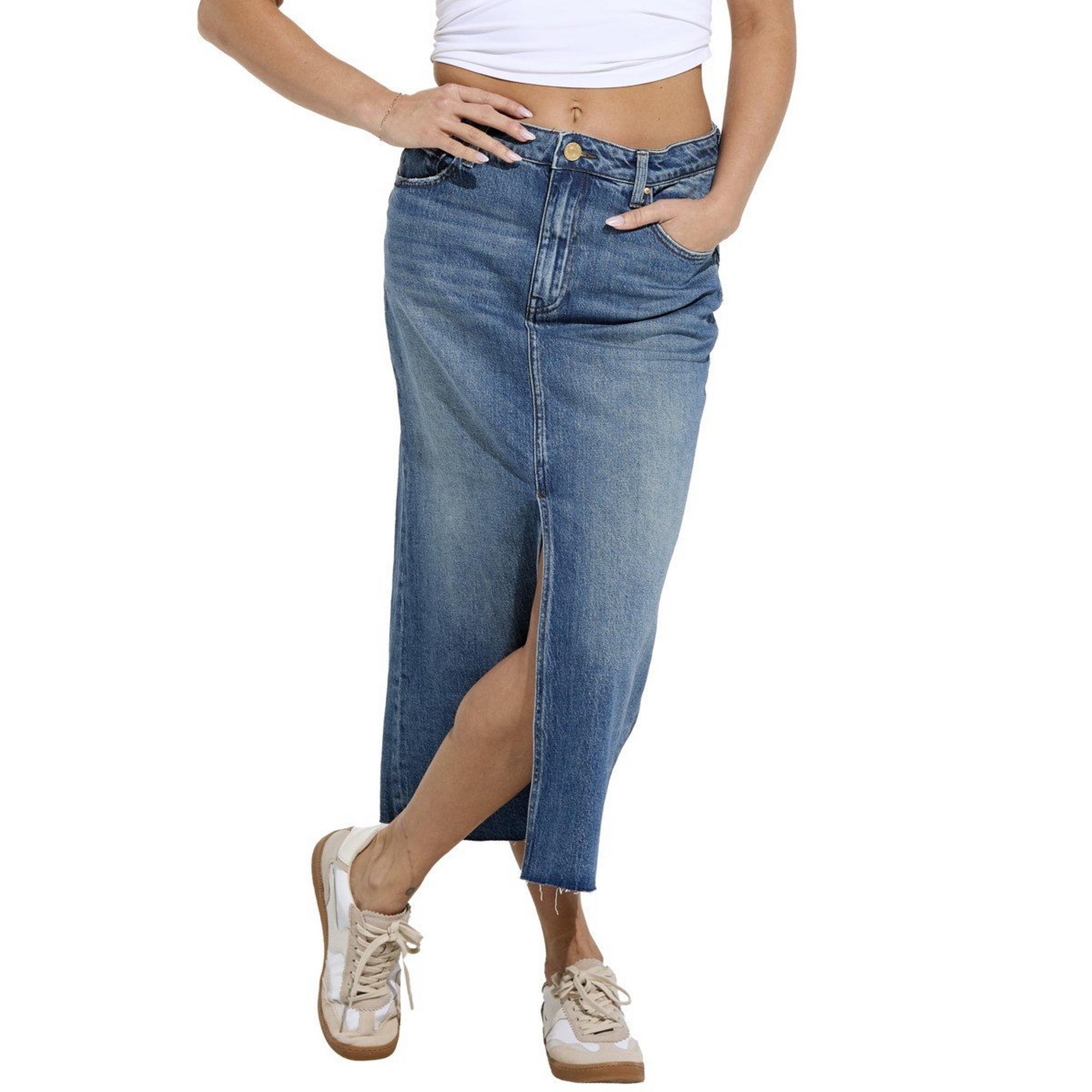 Women's KUT from the Kloth Jen Front Slit Denim Skirt