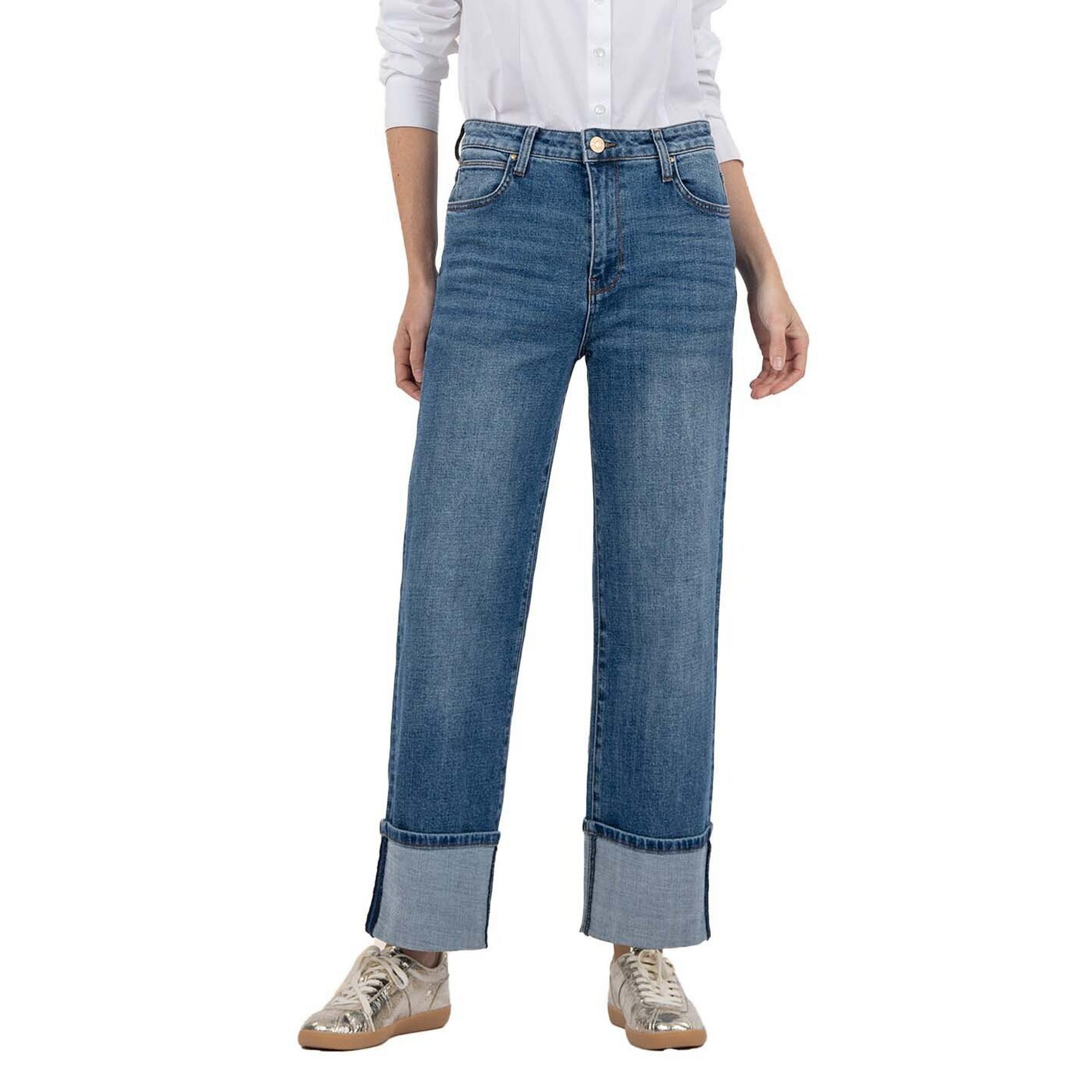 Women's KUT from the Kloth Sienna Cuff Wide Leg Jeans