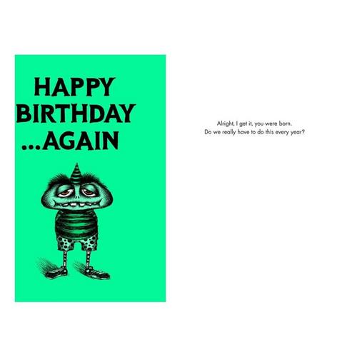 Bald Guy Greetings Happy BirthdayAgain Card - Primary Image