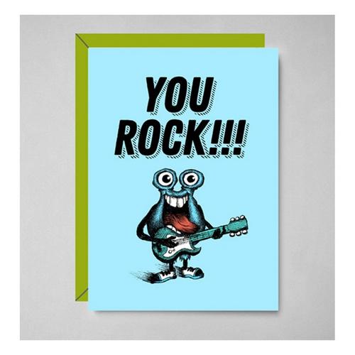 Bald Guy Greetings You Rock Card - Primary Image