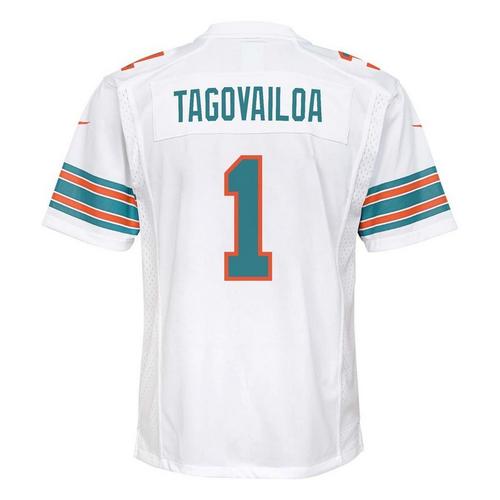 Nike Kids' Miami Dolphins Tua Tagovailoa #1 White Alternate Game Jersey - Primary Image