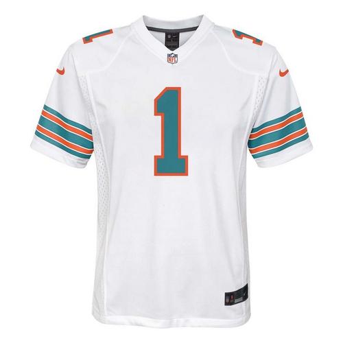 Nike Kids' Miami Dolphins Tua Tagovailoa #1 White Alternate Game Jersey - Primary Image