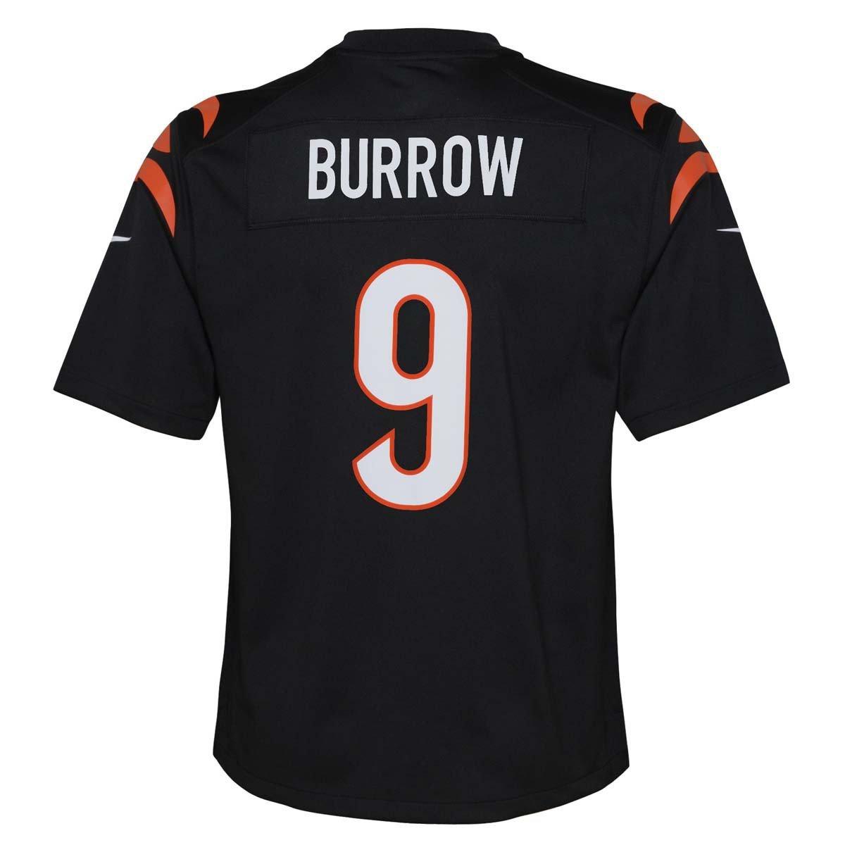 Nike Big Boys and Girls Joe Burrow Cincinnati Bengals Game Jersey - Black