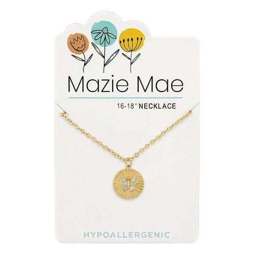 Mazie Mae Butterfly Disc Necklace - Primary Image