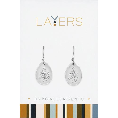 Layers Silver Stardust Dangle Earrings - Primary Image