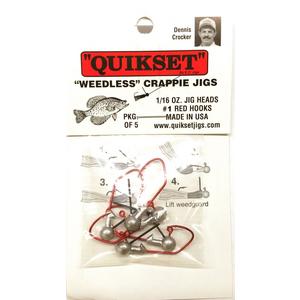 Red - EC Quikset Weedless Crappie Jig
