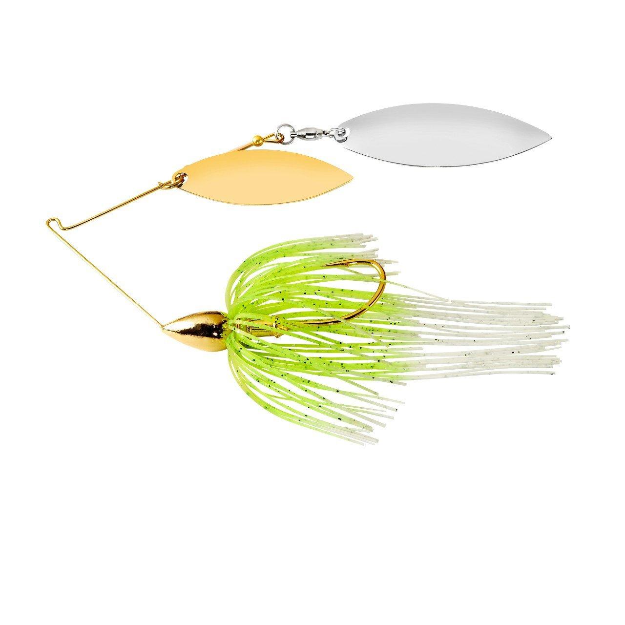 White Chartreuse - War Eagle Gold Double Willow Spinnerbait