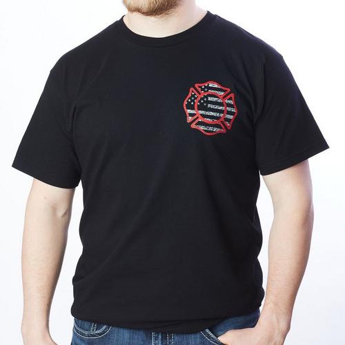 Men's Bone Head Outfitters Red Line Flag T-Shirt - Primary Image