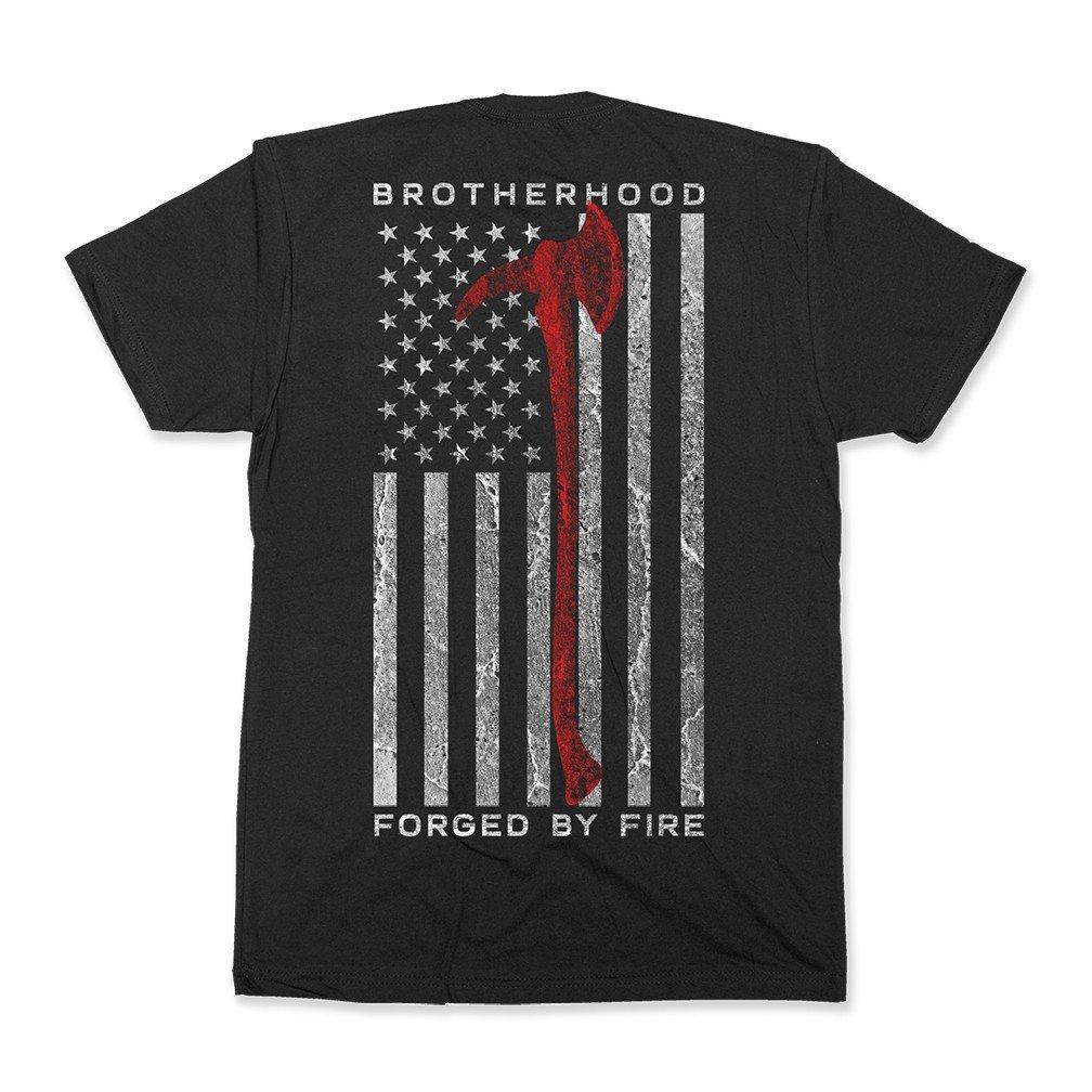 Men's Bone Head Outfitters Red Line Flag T-Shirt - Bone Head Outfitters
