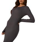 Women's 7 Diamonds Modal Ribbed Long Sleeve Maxi Dress - Thumbnail 2 of 4