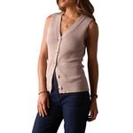 Women's The Normal Brand Ada Knit Button Sleeveless V-Neck Sweater Vest - Thumbnail 3 of 5