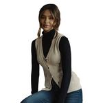Women's The Normal Brand Ada Knit Button Sleeveless V-Neck Sweater Vest - Thumbnail 5 of 5