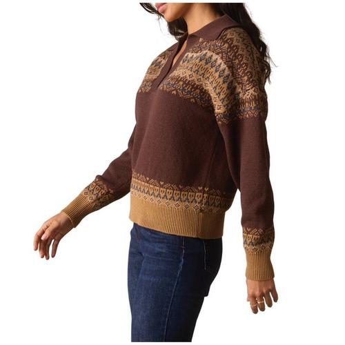 Women's The Normal Brand Fair Isle Polo Pullover Sweater - Primary Image