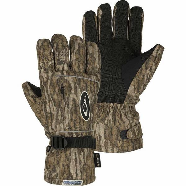 Men's Drake Waterfowl LST Refuge Gloves Large Mossy Oak Bottomland