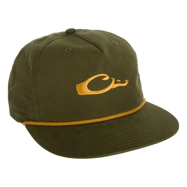 Men's Drake Waterfowl Logo Rope Hunting Adjustable Hat One Size Loden