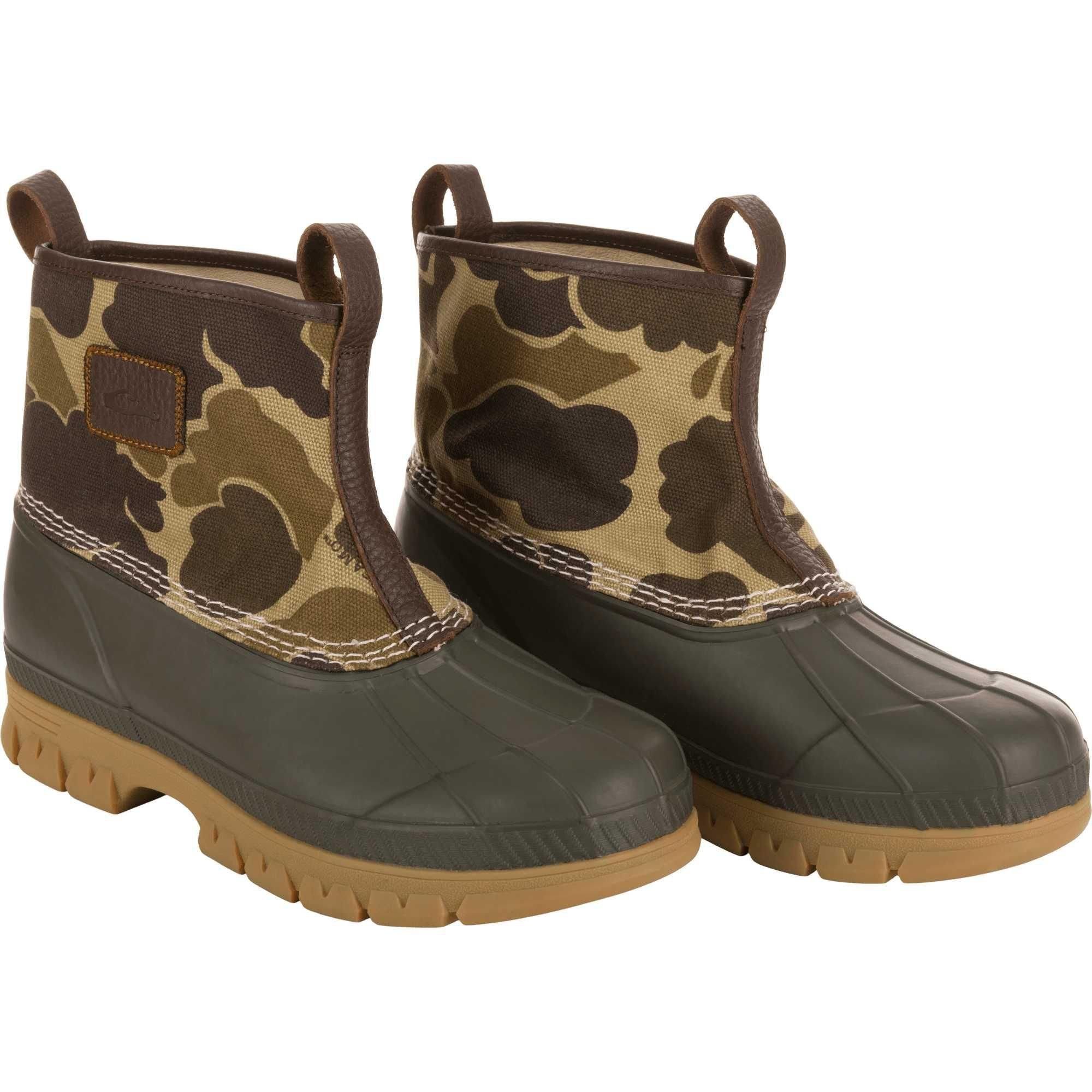 Men's Drake Waterfowl Throwback 80 Waxed Canvas Slip On Duck Boots - Drake Waterfowl