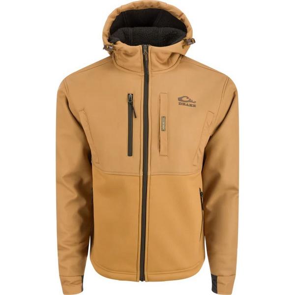 Men's Drake Waterfowl MST Hole Shot Eqwader Shell Jacket Medium Field Khaki