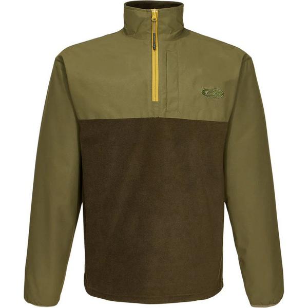 Men's Drake Waterfowl MST Refuge Eqwader Jacket Hunting 1/4 Zip Pullover 3XLarge Green Timber