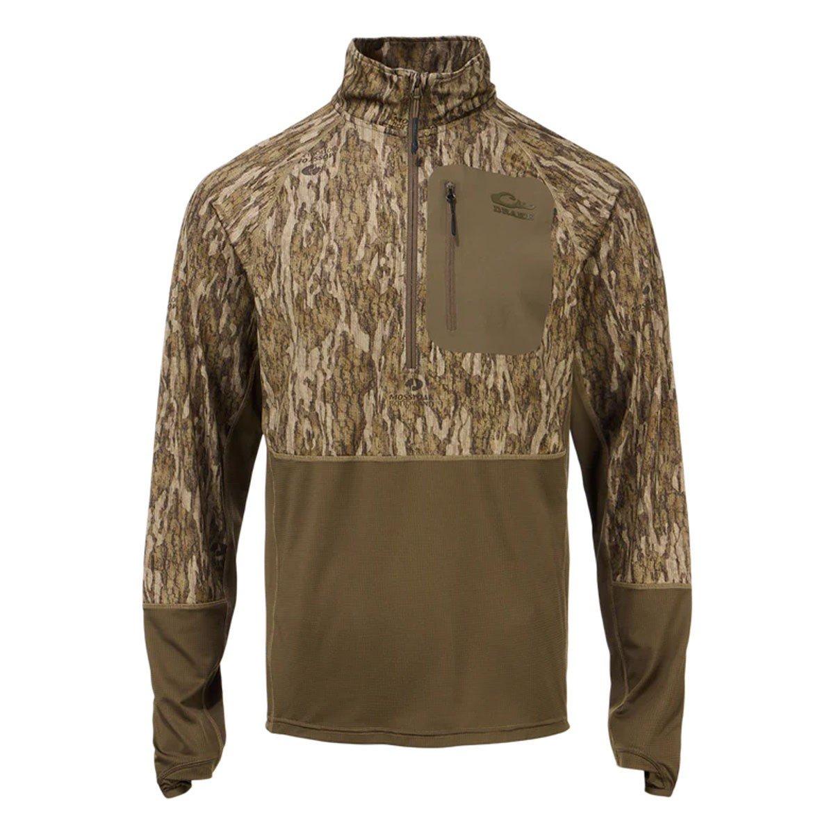 Men's Drake Waterfowl EST Offset Long Sleeve 1/2 Zip - Drake Waterfowl