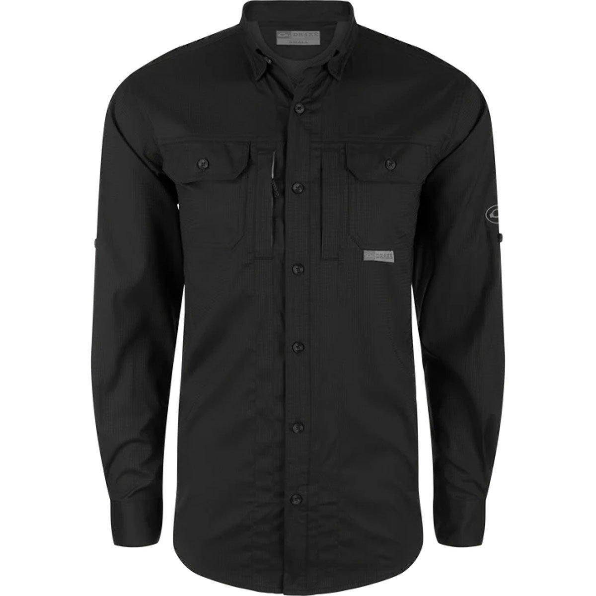 Men's Drake Waterfowl Wingshooter's Trey Dobby Long Sleeve Button Up Shirt - Drake Waterfowl