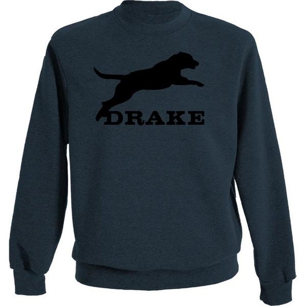Men's Drake Waterfowl Leaping Lab Graphic Hunting Crewneck Sweatshirt XLarge Orion Blue