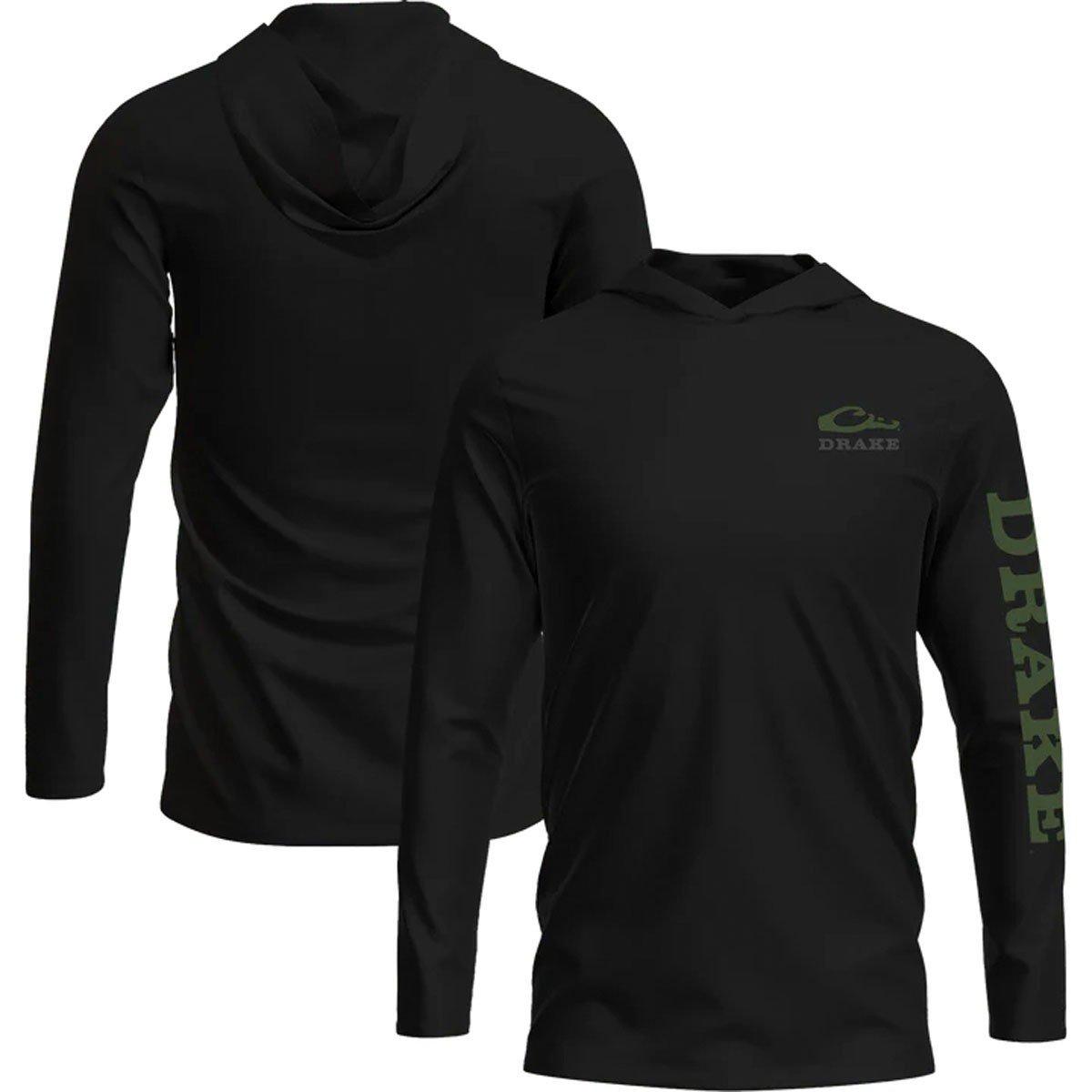 Men's Drake Waterfowl Logo Long Sleeve Hooded T-Shirt - Drake Waterfowl