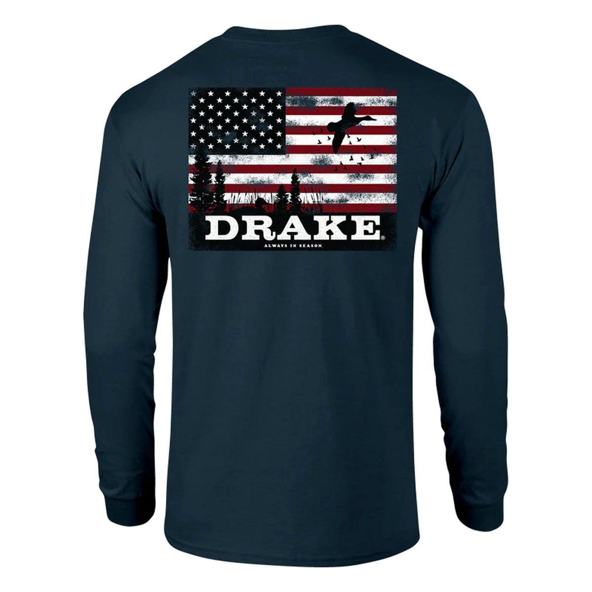 Men's Drake Waterfowl Americana Scenic Long Sleeve T-Shirt - Drake Waterfowl