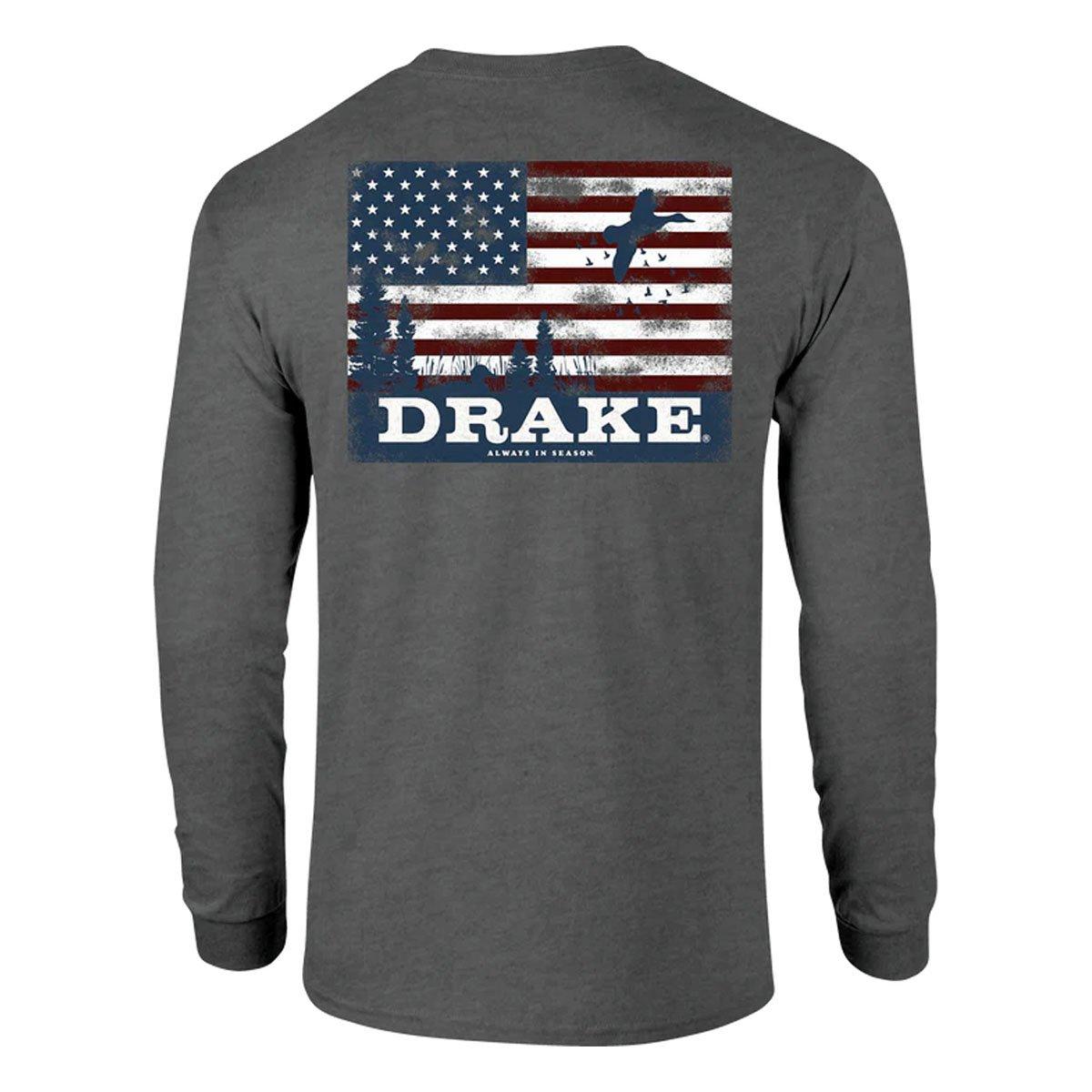 Men's Drake Waterfowl Americana Scenic Long Sleeve T-Shirt - Drake Waterfowl