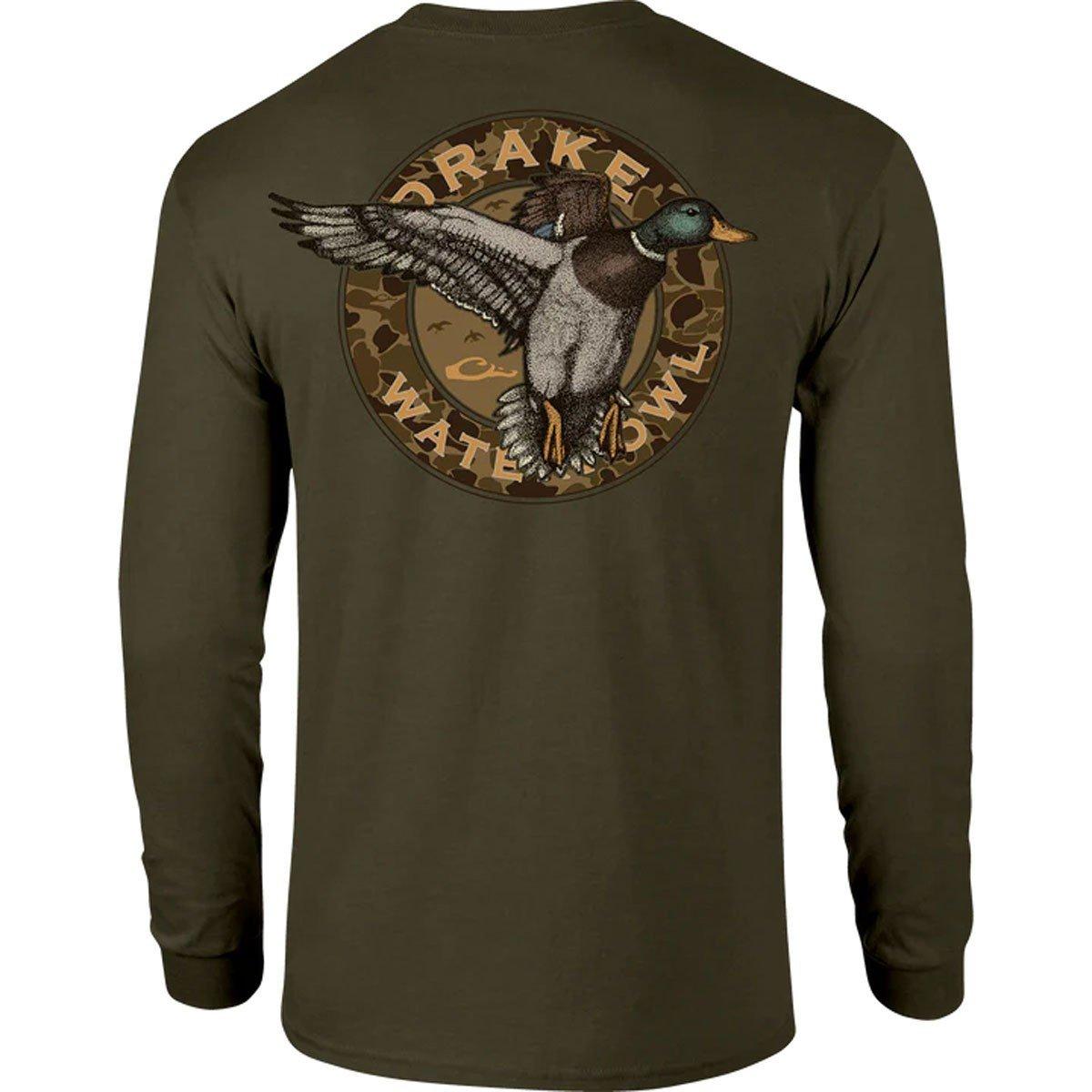 Men's Drake Waterfowl Circle Mallard Long Sleeve T-Shirt - Drake Waterfowl
