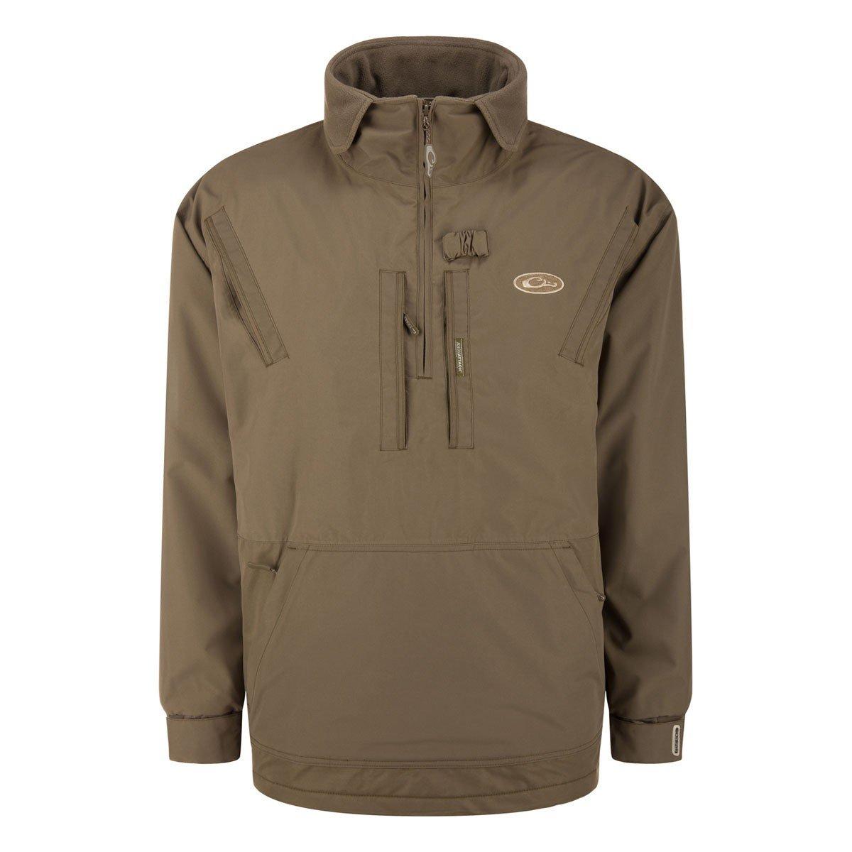 Men's Drake Waterfowl MST Waterproof Fleece Lined 1/4 Zip Jacket - Drake Waterfowl