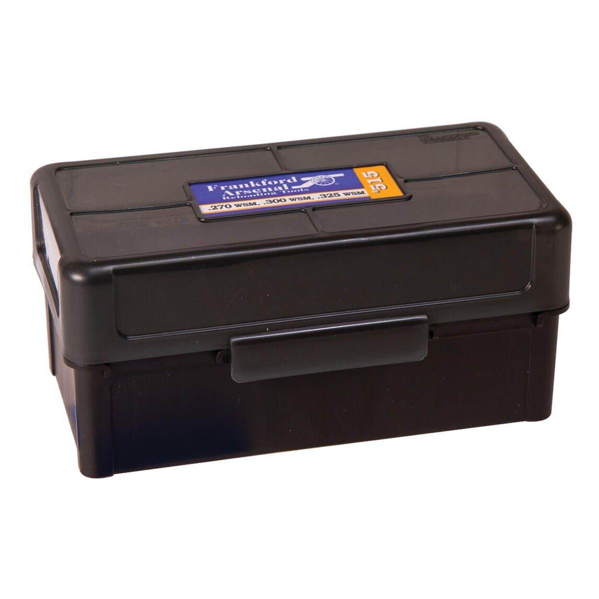 Frankford Arsenal Hinge-Top Magnum Rifle Ammo Box 50 Round - Frankford Arsenal