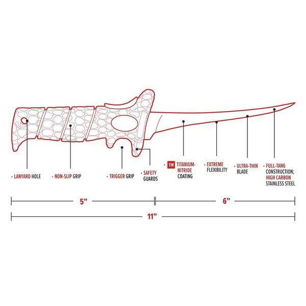 Bubba Blade Bubba 6 Inch Ultra Flex Fillet Knife