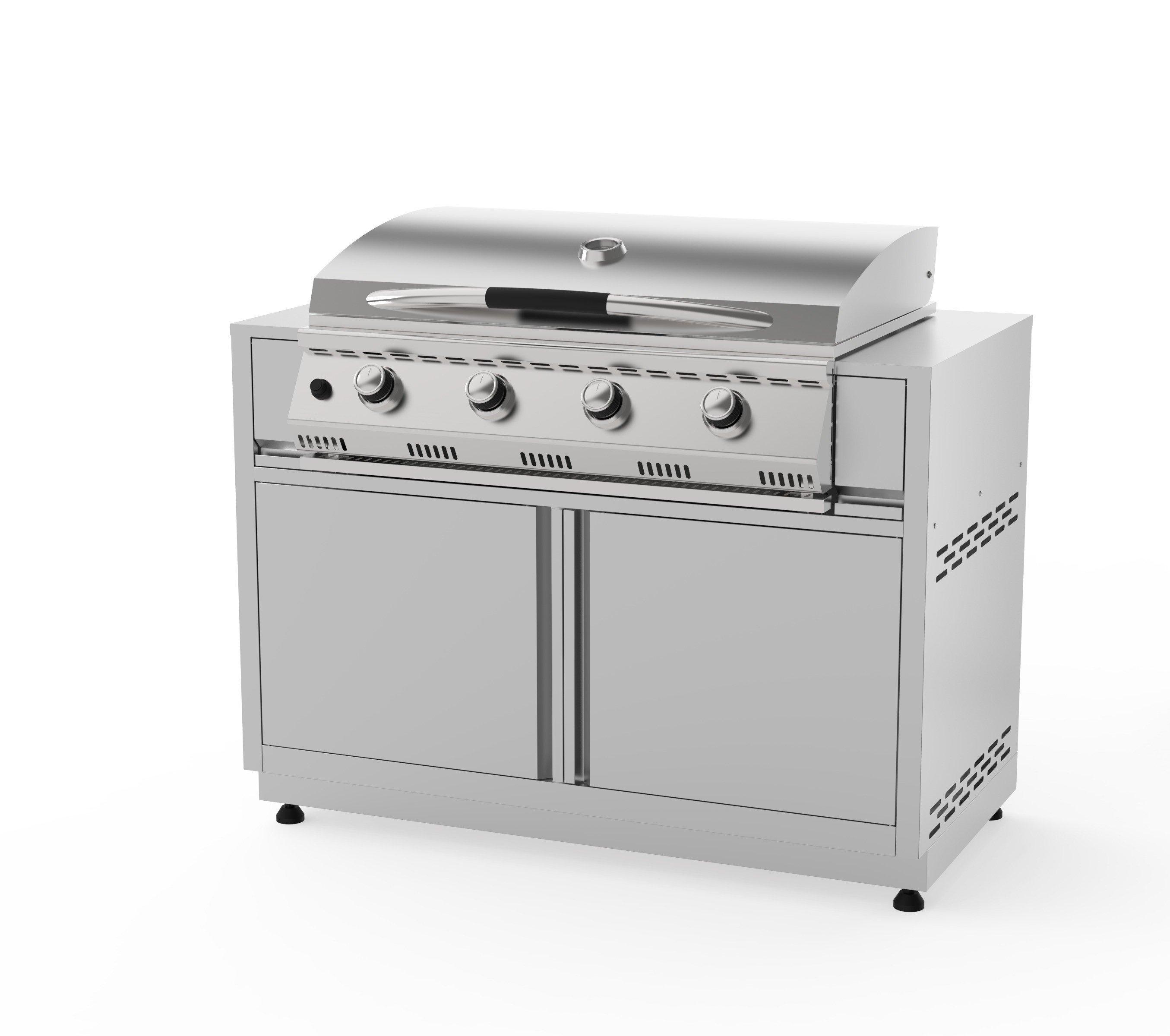 Grilla Primate Gas Grill With Built-In Base - Grilla