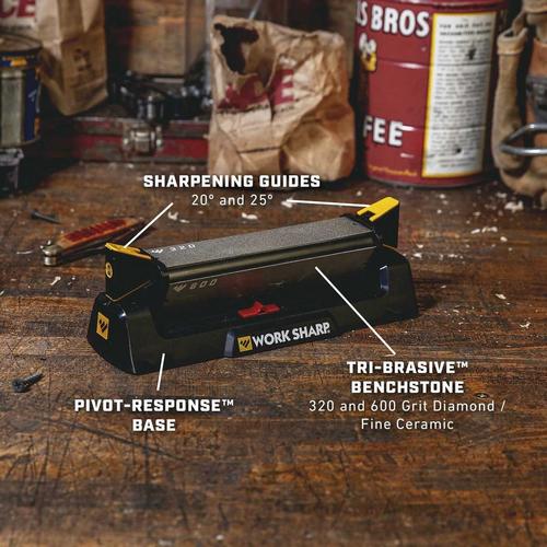 Work Sharp Benchstone Sharpener with Tri-Brasive & Pivot Response - Primary Image