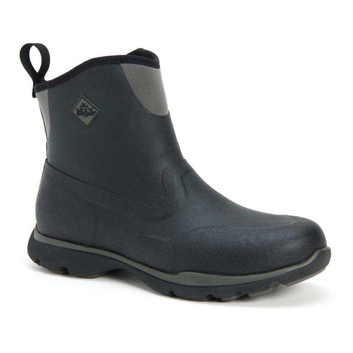 Men's Muck Excursion Pro Mid-Height Black/Gunmetal Grey Waterproof Rubber Boots - Muck Boot
