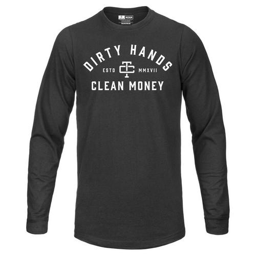 Men's Troll Co. Clothing Dirty Hands Clean Money Long Sleeve T-Shirt - Primary Image