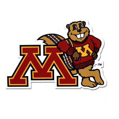 Authentic Street Signs Minnesota Golden Gophers Goldy Steel Magnet - Primary Image