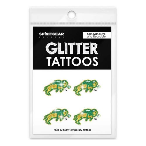 Spirit Gear North Dakota State Bison 4pk. Glitter Tattoos - Primary Image